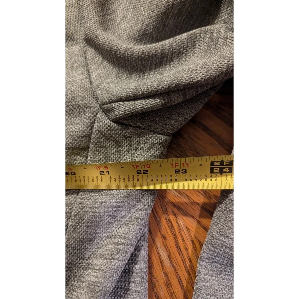 Orvis Mens Full Zip Jacket‎ Grey Navy Blue Colorblock Textured Knit Mock Neck XL